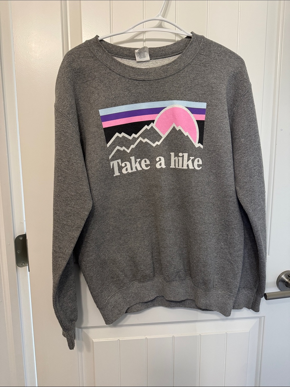 Gray 'Take a Hike' Graphic Sweatshirt - Women's